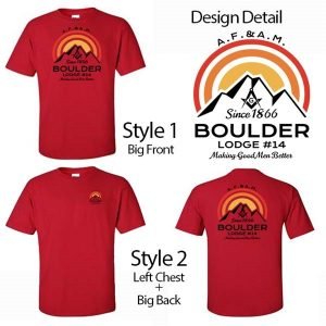 Masonic Lodge T-Shirt Mountain Design